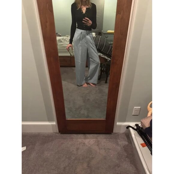 Rosetta Getty Light Blue Wide Leg Pants Size 4 | Designer Women’s Trousers - Picture 7 of 16